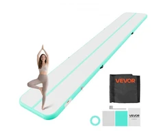 VEVOR Pripučiama gimnastikos oro takelis 6 m treniruotėms su elektriniu siurbliu, 10 cm, mėtų žalia