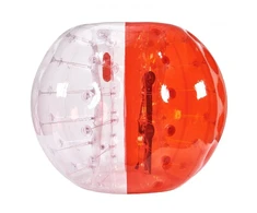 VEVOR Pripučiamas bumper ball kamuolys 1 vnt., 1.5 m, skaidrus ir raudonas