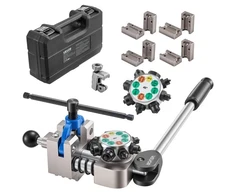VEVOR Profesionalus stabdžių linijos užspaudimo įrankis, 45° dvigubo ir burbulinio užspaudimo rinkinys 3/16", 1/4", 5/16", 3/8" vamzdžiams