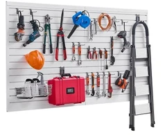 Koduva VEVOR PVC garažo sienų panelės, 8 x 4 pėdų, baltos, su priedais