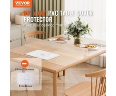 VEVOR PVC stalo apsauga, 914,4 x 1524 mm, 1,5 mm, skaidri