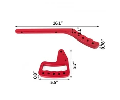 VEVOR Rankenos Jeep Wrangler JK 2007–2017, priekinės ir galinės, raudonos