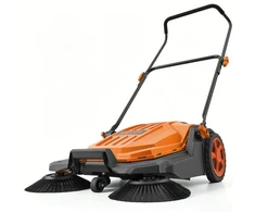 VEVOR Rankinis grindų šlavimo įrenginys, 650 mm šlavimo plotis, 18,9 l talpa, oranžinis