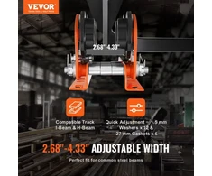 Koduva VEVOR rankinis vežimėlis elektriniam keltuvui, 998 kg, 6,8–11 cm