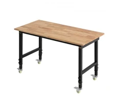 Koduva VEVOR reguliuojamas darbastalis ant ratukų, 680 kg, 122 x 60 cm, 72,5-107,5 cm
