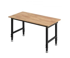 Koduva VEVOR reguliuojamo aukščio darbastalis, 680 kg, 122 x 60 cm, ąžuolo stalviršis