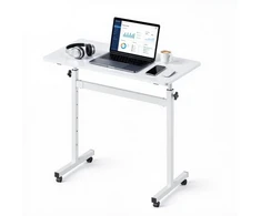 VEVOR Reguliuojamo aukščio mobilus stalas GT-JY-062, baltas, 810 x 410 mm