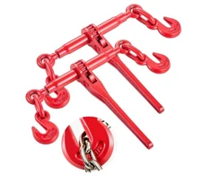 VEVOR Reketiniai grandinės įtempikliai 9215 lbs 3/8"–1/2", 2 vnt., raudoni