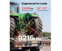 VEVOR Reketiniai grandinės įtempikliai 9215 lbs 3/8"–1/2", 2 vnt., raudoni