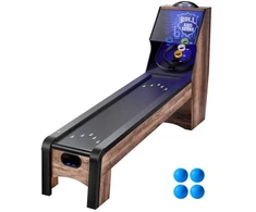 VEVOR „Roll and Score“ klasikinis arkadinis žaidimo stalas, 2,74 m, su LED skaitikliu, garsu ir automatiniu kamuoliukų grąžinimu