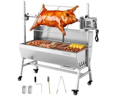 VEVOR Rotisinis grilis, 38 W anglių iešmo kepsninė su 60 kg apkrova ir 7 lygių aukščiu