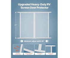 VEVOR RV durų grotelės apsauga, 660,4 x 609,6 mm, balta