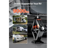 VEVOR RV žirkliniai stabilizavimo domkratai, 9000 lbs, komplektas iš 4, 4–23,4 in