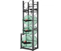 Koduva VEVOR šaldymo agentų balionų stovas, 1 x 50 lb, 2 x 30 lb ir 3 mažiems balionams