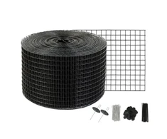 VEVOR Saulės panelių apsauginis tinklas nuo paukščių 20 x 3048 cm, ritinys su 100 aliuminio lydinio tvirtinimų, 12 mm akutės