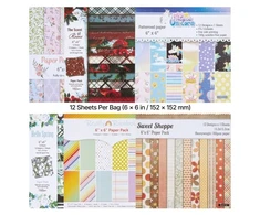 Koduva VEVOR scrapbooking popierius, 72 lapai, 152 mm, įvairių specialių raštų rinkinys