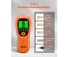 Koduva VEVOR sieninis taškiklių ieškiklis, 5 viename, elektroninis su LCD ekranu ir garso signalu, oranžinis