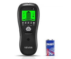 Koduva VEVOR sienų detektorius „Stud Finder“ 5 viename, elektroninis taškiklių ieškiklis su išmaniuoju jutikliu, LCD ekranu ir garso signalu, juodas