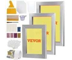 Koduva VEVOR šilkografijos rinkinys, 3 aliuminio rėmai, 6x10 / 8x12 / 10x14 col., 110 mesh