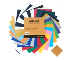 Koduva VEVOR šilumos perdavimo vinilas, 30 vnt., 304,8 x 304,8 mm, įvairių spalvų