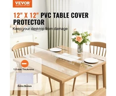 VEVOR Skaidrus PVC stalo apsaugas, 305 x 305 mm, 1,5 mm