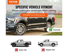 VEVOR Slenksčiai, 6 col. pakopos, suderinami su 2015-2023 Ford F150 Crew Cab / 2017-2023 Ford F-250 F-350 Super Duty Crew Cab, 201 nerūdijantis plienas, 2 vnt.