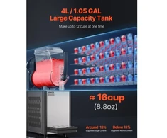 VEVOR Slush machine XRJ4LX1, 4 l, nerūdijančio plieno