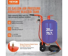 Koduva VEVOR smėliavimo bakas 75,7 l, 60–110 PSI, su 4 antgaliais