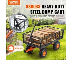 Koduva VEVOR sodo vežimėlis su išvertimo funkcija, metalinis, 399,2kg