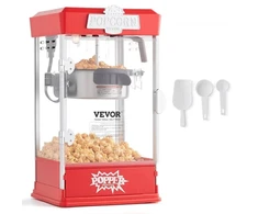 VEVOR Spragėsių aparatas, 480 W, 4 oz katilas, 1,5 gal. partija, stalinis, raudonas