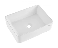 Koduva VEVOR stačiakampė praustuvė, 19 x 14,7 col., balta keraminė pastatoma ant stalviršio