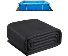 Koduva VEVOR stačiakampis baseino įdėklo paklotas, 12 x 24 ft, 180 g/m², juodas