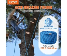 Koduva VEVOR statinė alpinizmo virvė, 12,7 mm, 60,96 m, mėlyna