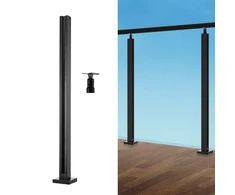 VEVOR Stiklo spaustukas, 35,83" aukščio, 0,39"–0,47" grūdintam stiklui, juodas