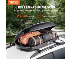 Koduva VEVOR stogo bagažinė, 220 l, juoda, ABS, WP3005