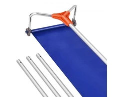 VEVOR Stogo sniego grėblys, 27 cm aliuminio ašmenys, reguliuojamas 1,25–5,24 m