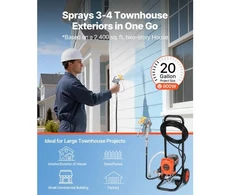 Koduva VEVOR stovinis beorio dažų purkštuvas, 900 W, 3300 PSI, su vežimėliu