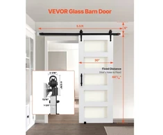 Koduva VEVOR stumdomos tvarto durys, 76,2 x 213,4 cm, baltos
