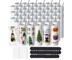 Koduva VEVOR sublimacinės tiesios gertuvės, 50 vnt., 20 oz / 591,5 ml
