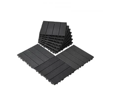 Koduva VEVOR sujungiamos denio plytelės, 10 vnt., 30 x 30 cm, tamsiai pilkos