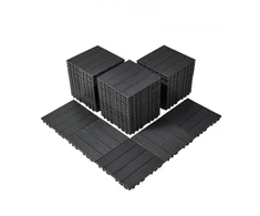 Koduva VEVOR sujungiamos lauko grindų plytelės, 54 vnt., 30 x 30 cm, tamsiai pilkos
