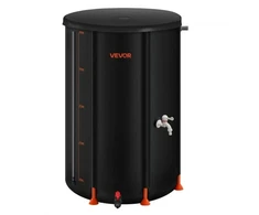 VEVOR Sulankstoma lietaus statinė, 250 l, 500D PVC, juoda