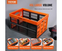 Koduva VEVOR sulankstoma plastikinė laikymo dėžė, 45 l, 3 vnt., su rankenomis