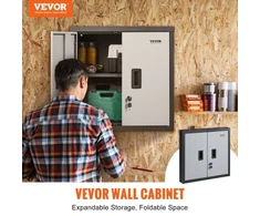 Koduva VEVOR sulankstoma sieninė spintelė, metalinė garažo spintelė, 660 mm, juoda