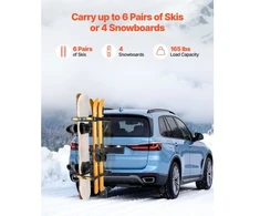 Koduva VEVOR sulankstomas prie automobilio tvirtinamas slidžių ir snieglenčių laikiklis RN-2101, 50 mm