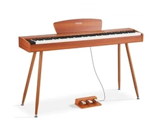 VEVOR Sunkiai pasveriamas skaitmeninis pianinas, 88 klavišai, medžio spalvos