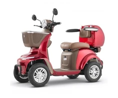 VEVOR Sunkios apkrovos 4 ratų mobilumo paspirtukas, 500 lb, 35 km, 3 greičiai, 1000 W, raudonas, LUNAR