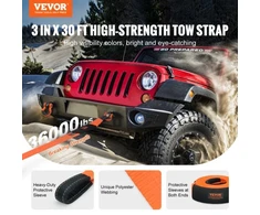 VEVOR Sunkiosios paskirties vilkimo diržo rinkinys 3" x 30 pėdų, 36 000 lbs, su D formos apkabomis