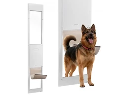 Koduva VEVOR šuns durelės stumdomoms stiklinėms durims, reguliuojamas 2311–2439 mm aukštis, 346 x 600 mm užuolaida