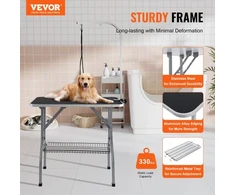 Koduva VEVOR šunų priežiūros stalas su prispaudžiama rankena, 915 x 610 mm, sulankstomas, modelis GT-210S